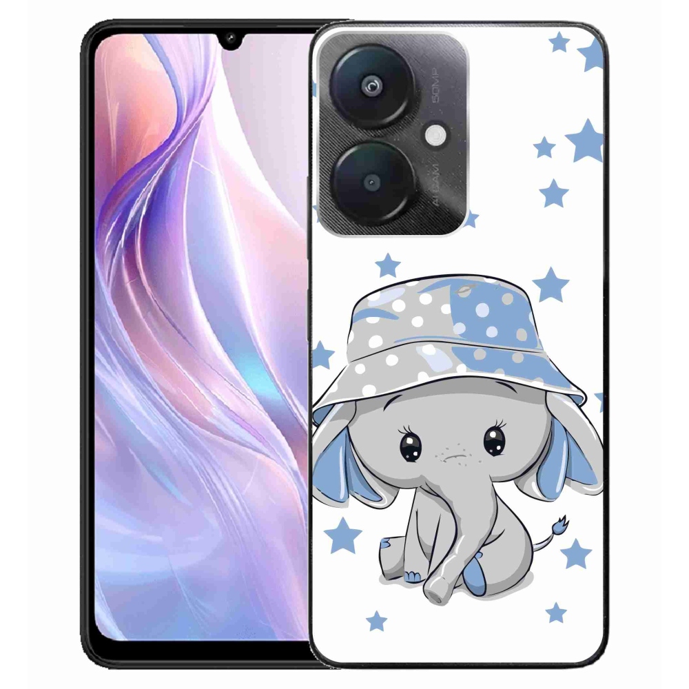 Gél borítás mmCase a Xiaomi Redmi 13C 5G számára - kék elefánt