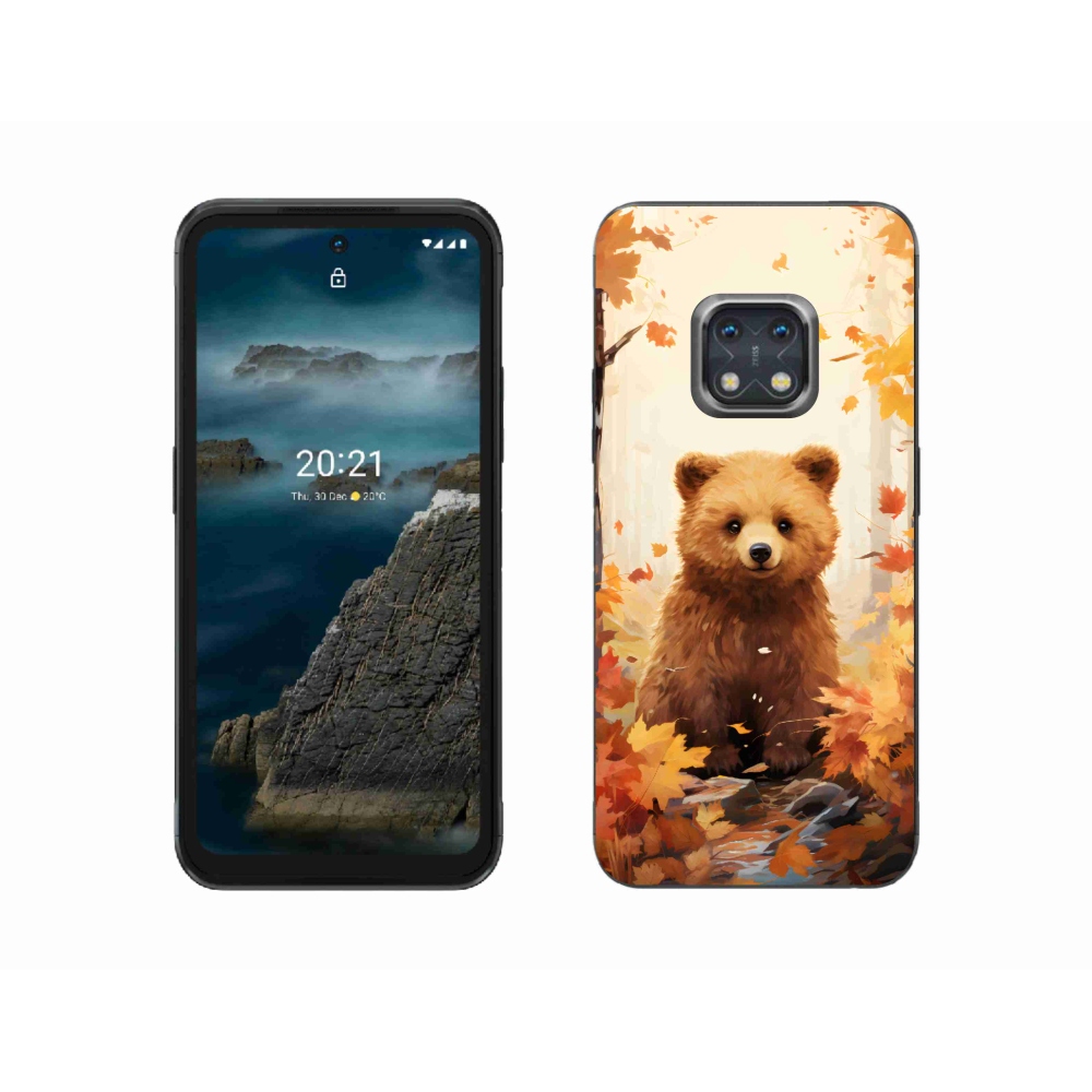 Zselés borítás mmCase a Nokia XR20 készülékhez - medve az erdőben
