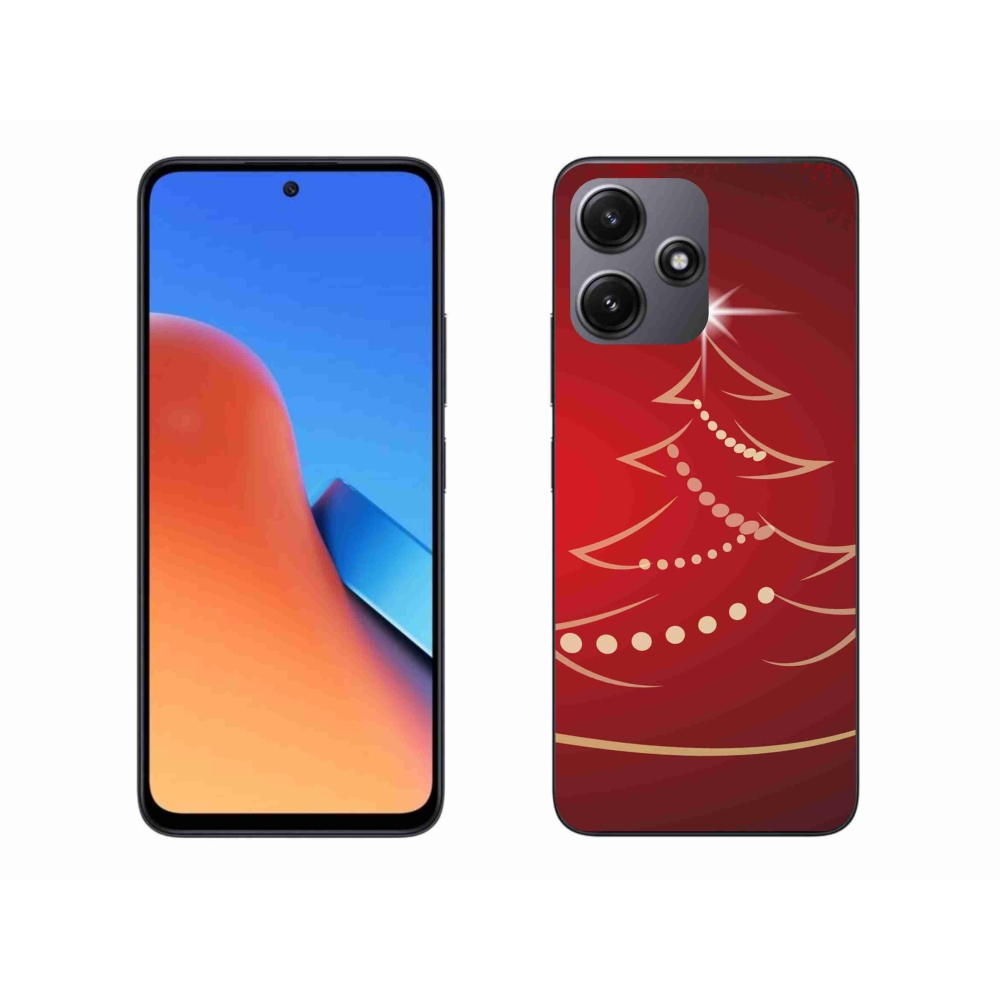 Gél borító mmCase a Xiaomi Redmi 12 5G-hez - karácsonyfa karikatúra