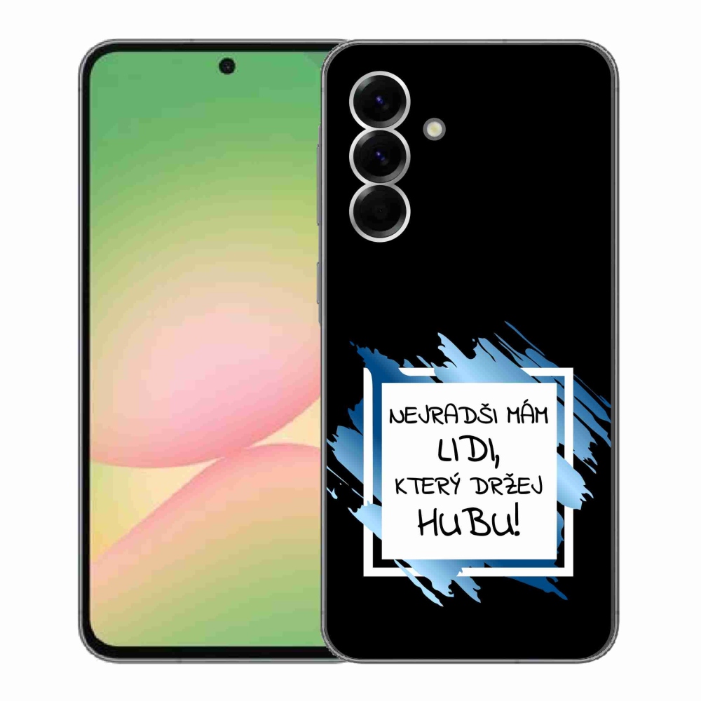 Gél borító mmCase Samsung Galaxy A56 5G - vicces szöveg 7 fehér és fekete háttérrel