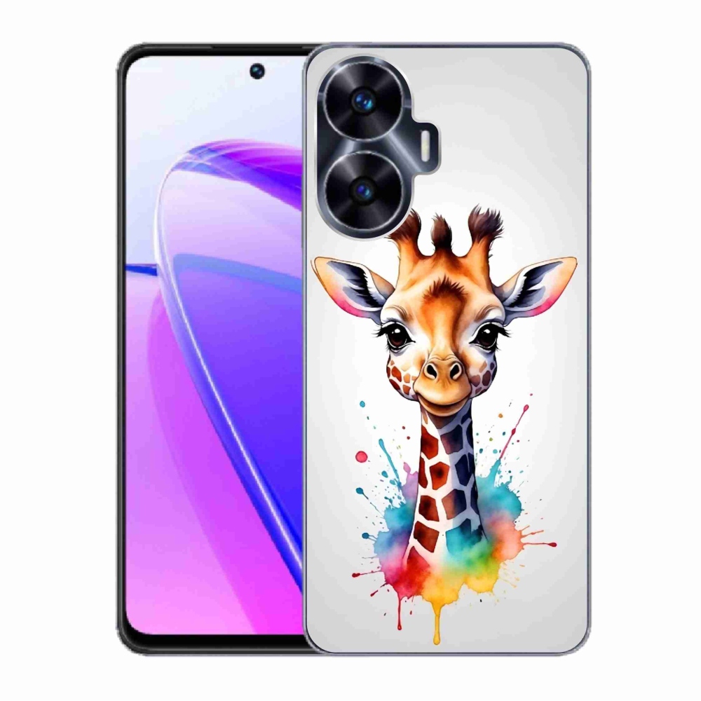 Zselés borítás mmCase a Realme C55 készülékhez - zsiráf 1