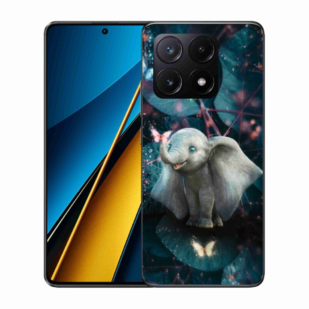 Gél borítás mmCase a Xiaomi Poco X6 Pro 5G számára - aranyos elefánt