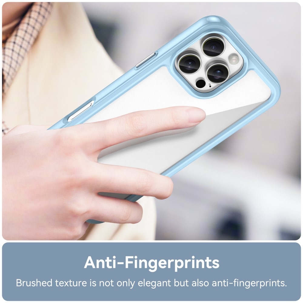 Gél tok fix hátlappal iPhone 16 Pro Max készülékhez - kék