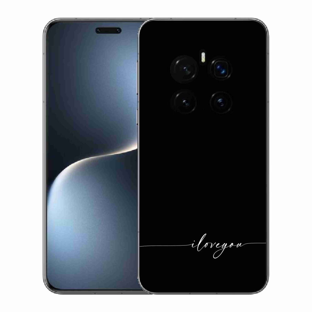 Gél borító mmCase a Honor Magic 7 Pro 5G készülékhez - Szeretlek fekete háttérrel