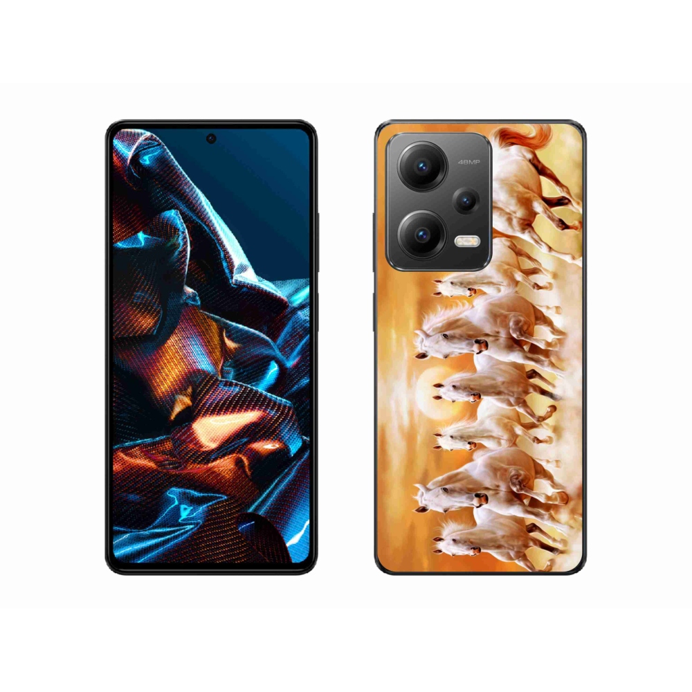 Gél tok mmCase a Xiaomi Redmi Note 12 Pro 5G számára - lovak 2