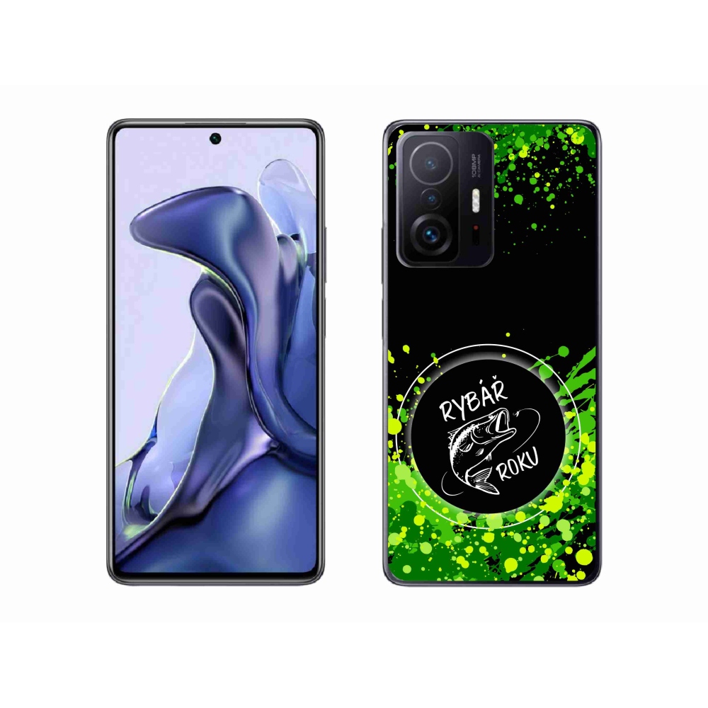 Gél borítás mmCase a Xiaomi 11T Pro számára - az év halászának fekete háttere