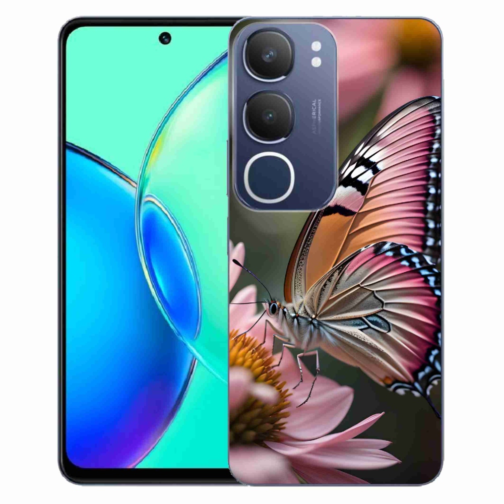 Gél borító mmCase a Vivo Y19s készülékhez - színes pillangó