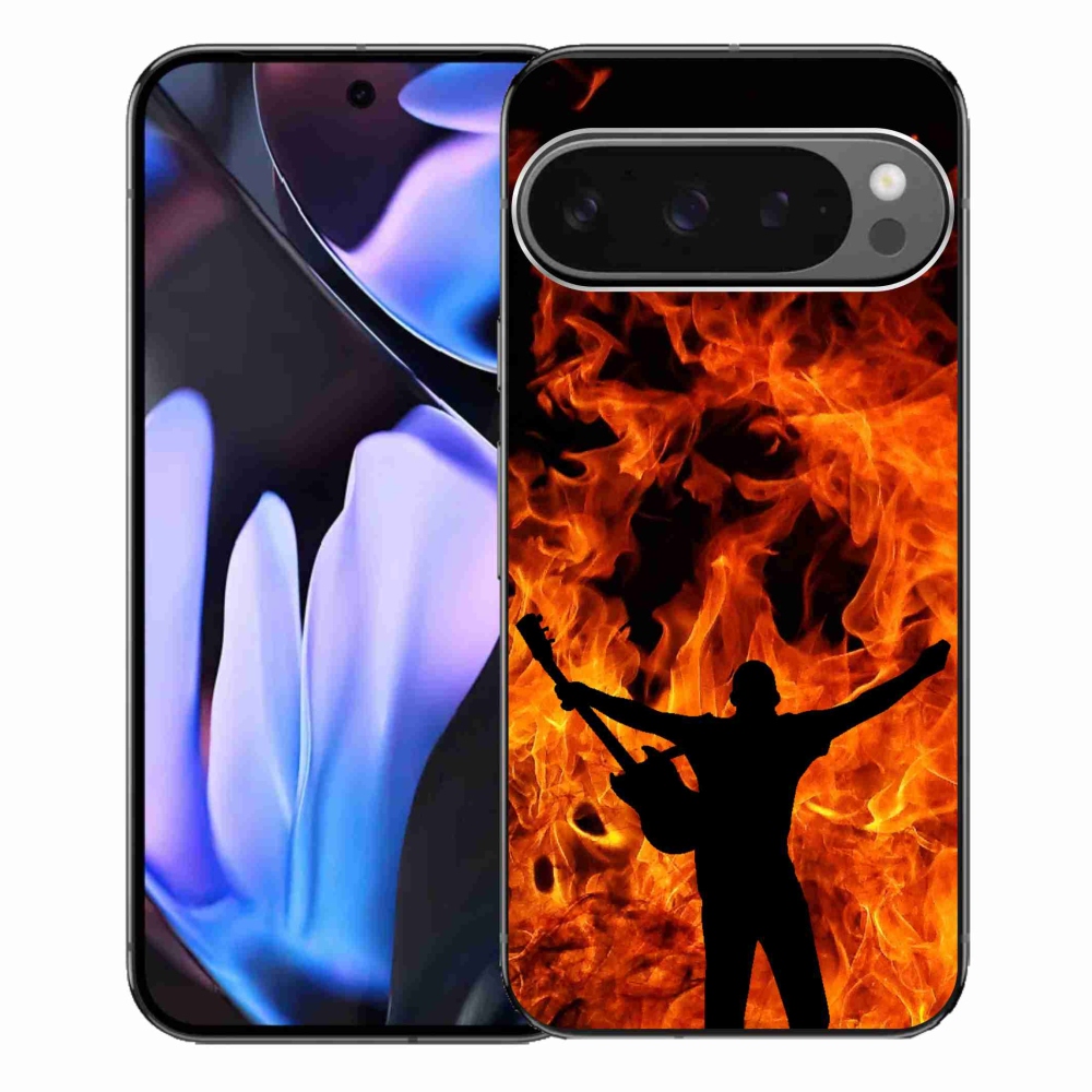 Gél borítás mmCase a Google Pixel 9 Pro XL-hez - zenész és tűz