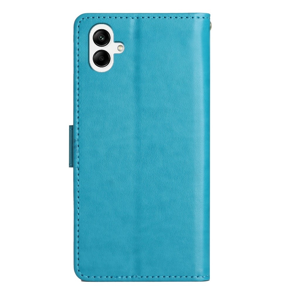 Virágok könyv tok Samsung Galaxy A06 4G - kék