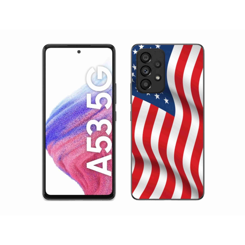 Gél borítás mmCase Samsung Galaxy A53 5G - amerikai zászlóhoz
