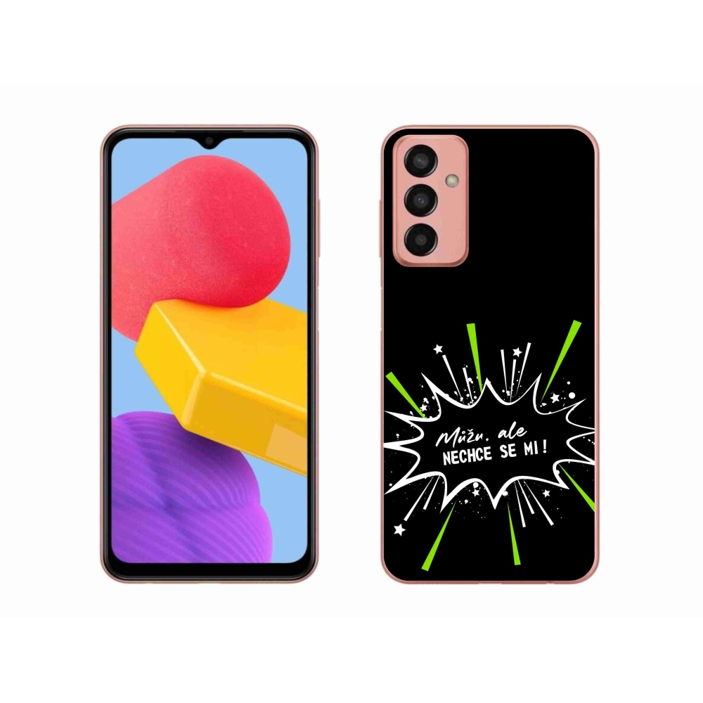 Gél borító mmCase Samsung Galaxy M13 készülékhez - vicces szöveg 11 fekete háttér