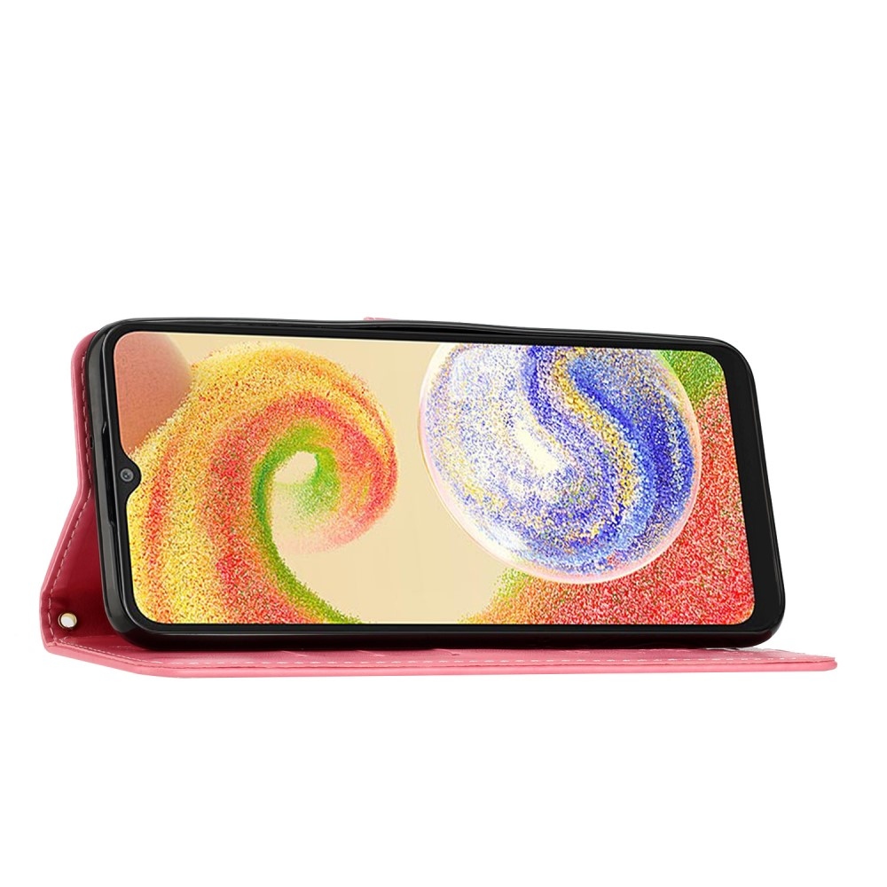 Virágok könyv tok Samsung Galaxy A06 4G - rózsaszínű