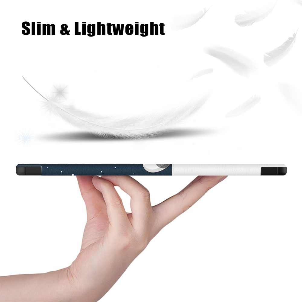 Nyomtatás intelligens záró tok a Samsung Galaxy Tab S9 FE+ készülékhez - macska