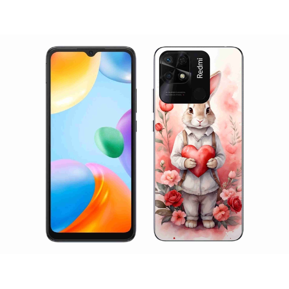 Gél borító mmCase a Xiaomi Redmi 10C-hez - nyúl szívvel