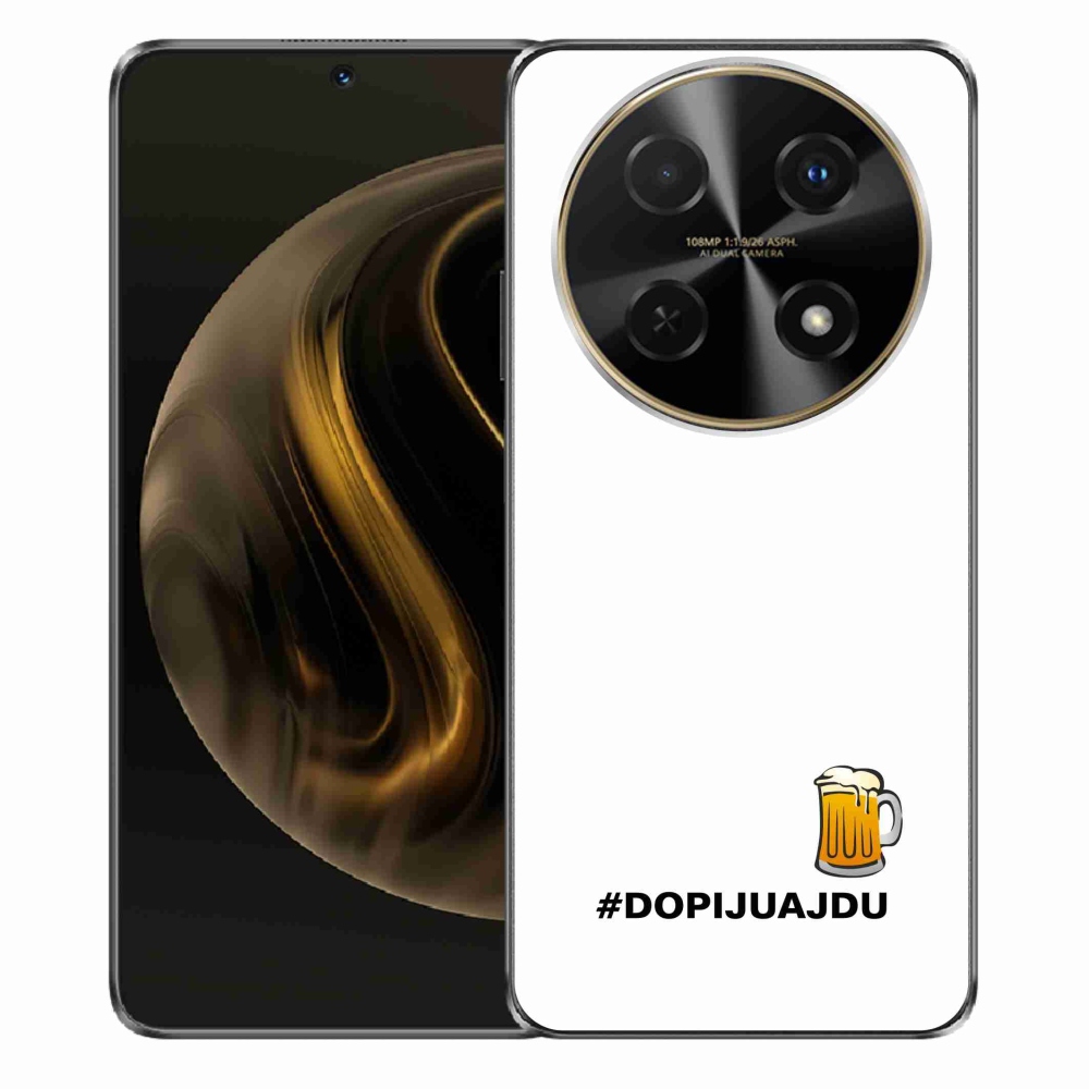 Gél borító mmCase a Huawei Nova 12i - sör motívum 1 fehér háttérrel