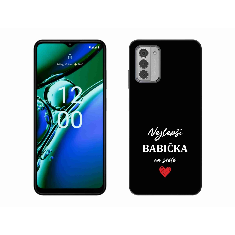 Gél borítás mmCase a Nokia G42 készülékhez - Best Grandma 1 fekete háttérrel