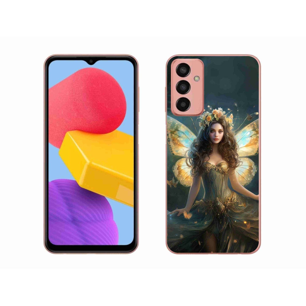 Gél borító mmCase Samsung Galaxy M13 - pillangó nőhöz