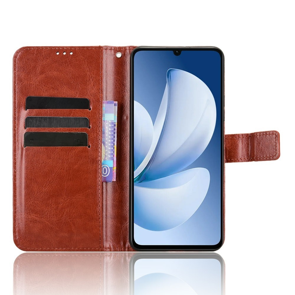 Őrült könyvtáska Realme Note 70T-hez - barna