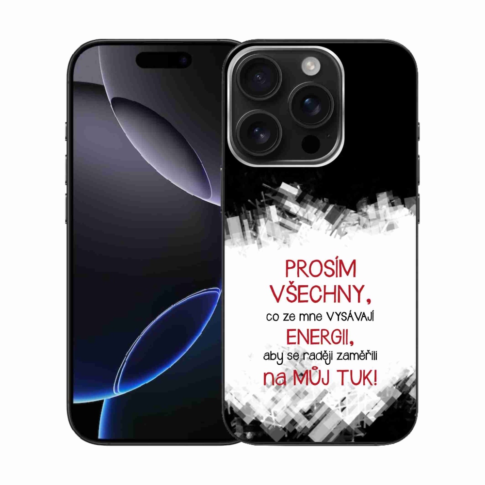 Gél borítás mmCase iPhone 16 Pro készülékhez - vicces szöveg 1 piros
