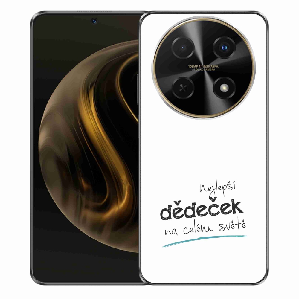 Gél borító mmCase a Huawei Nova 12i - a legjobb nagypapa 3 fehér háttérrel