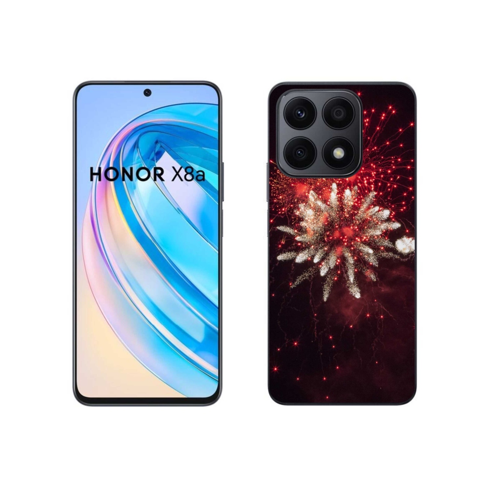 Zselés borítás mmCase a Honor X8a számára - tűzijátékok