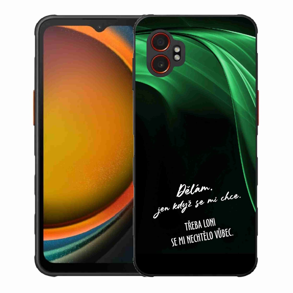 Gél borító mmCase Samsung Galaxy Xcover 7 Pro készülékhez - vicces szöveg 12 fekete háttér