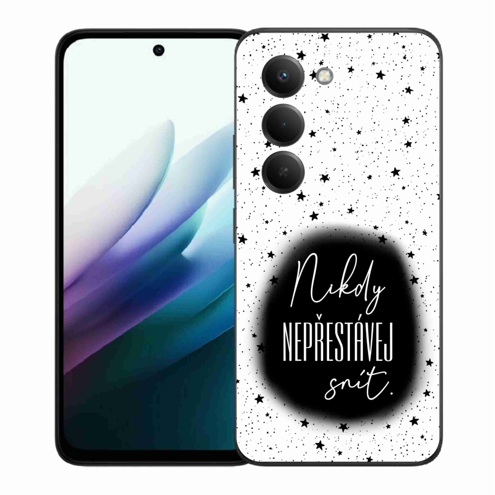 Gél borítás mmCase a Xiaomi Redmi 15 4G/5G (171mm) - idézet 1 fekete és fehér háttérrel