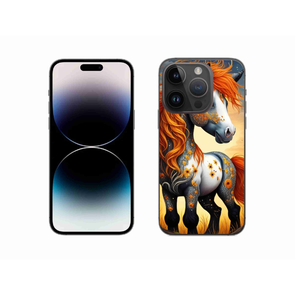 Zselés borítás mmCase iPhone 14 Pro készülékhez - színes póni