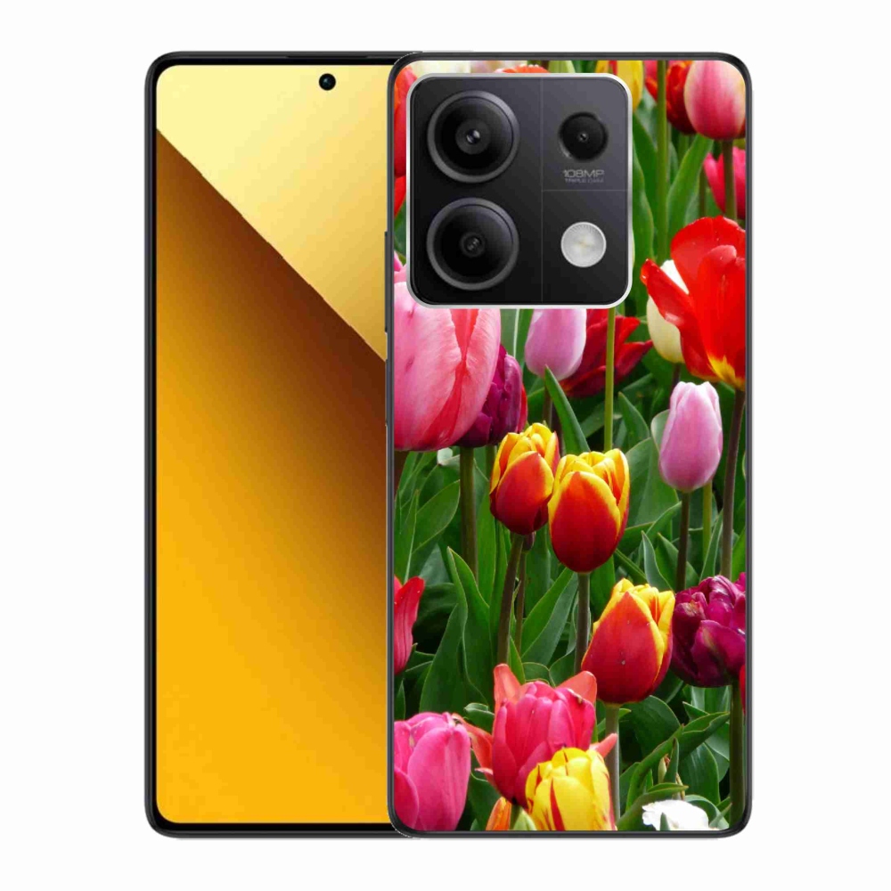 Gél borítás mmCase a Xiaomi Redmi Note 13 5G számára - tulipánok