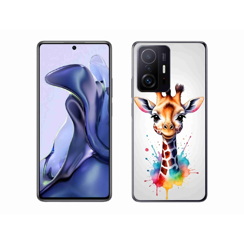 Gél borítás mmCase a Xiaomi 11T Pro számára - zsiráf 1