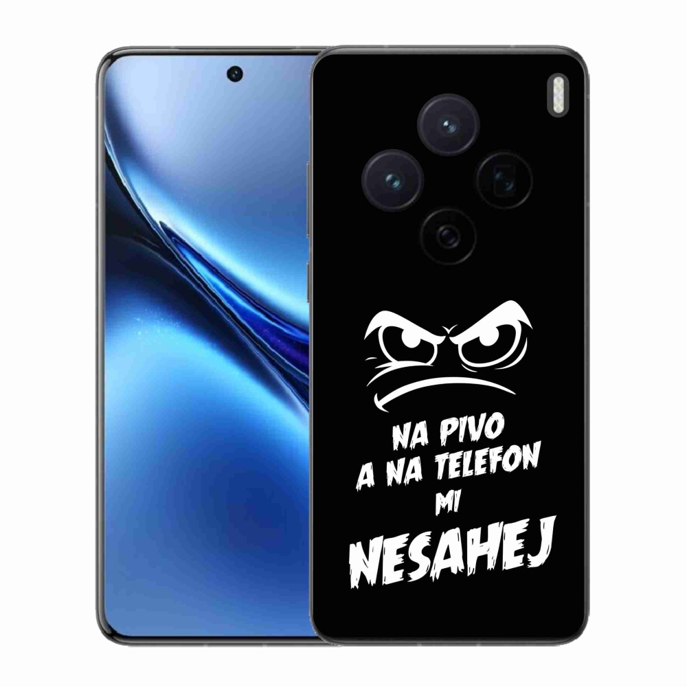 Gél borító mmCase a Vivo X200 5G készülékhez - sör motívum 2 fekete háttérrel