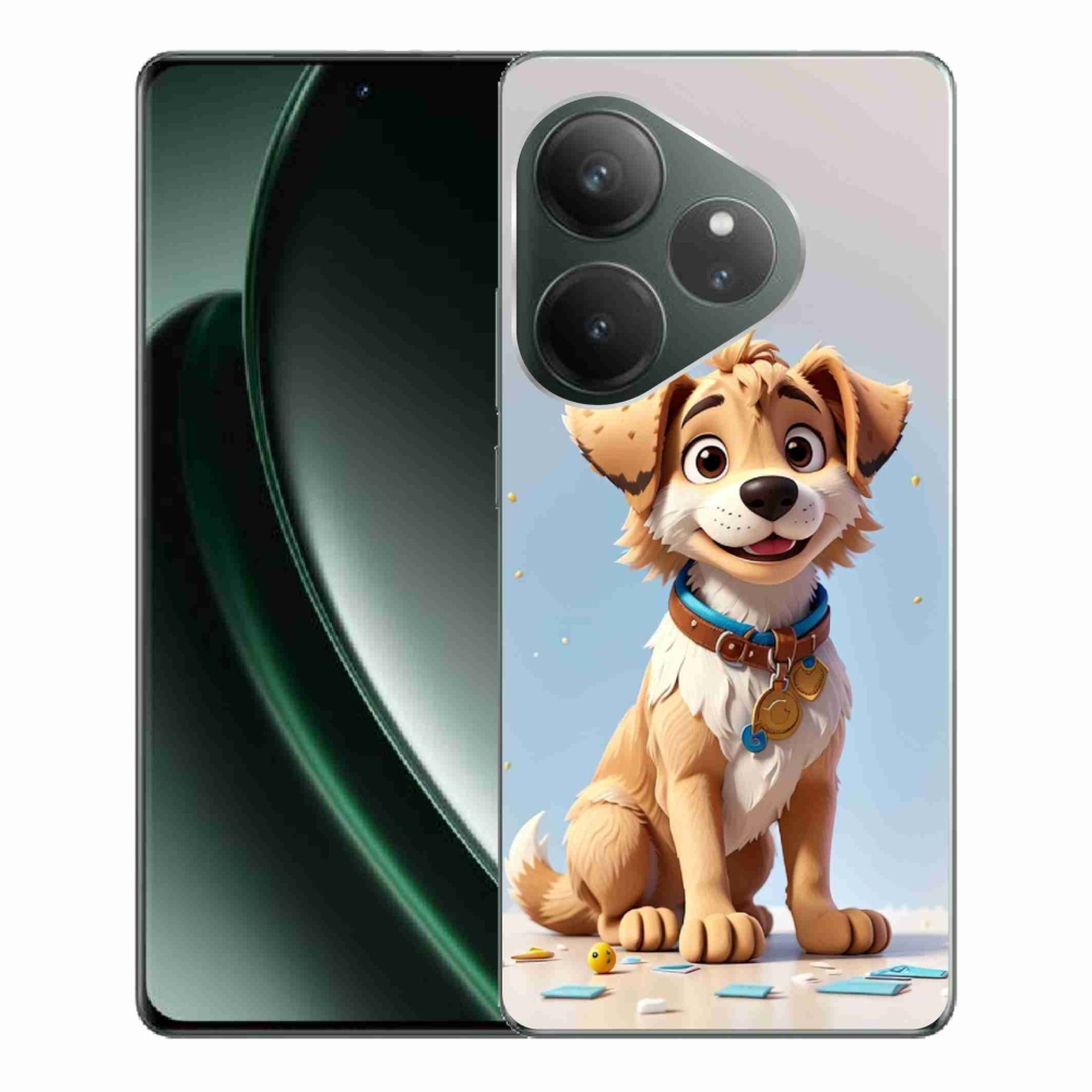 Gél borítás mmCase a Realme GT 6 5G/GT 6T 5G számára - rajzfilm kölyökkutya