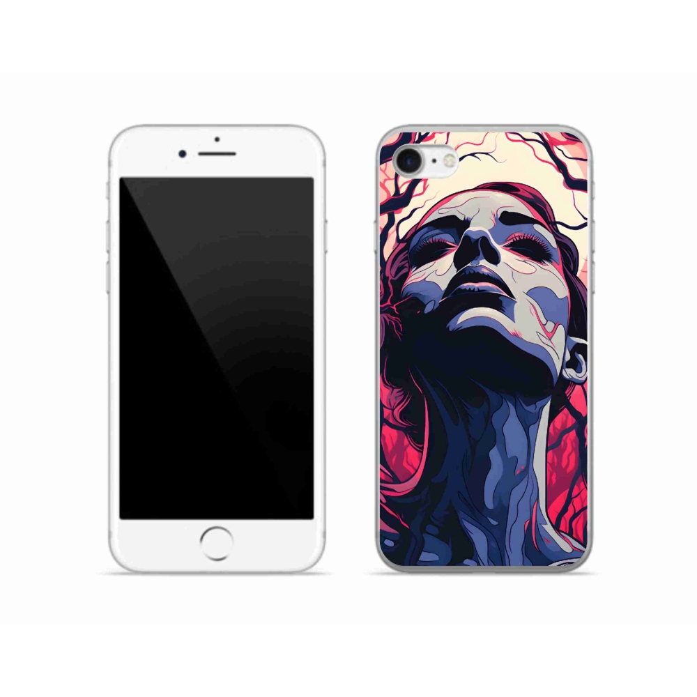 Zselés borítás mmCase iPhone SE (2022) - absztrakt arc