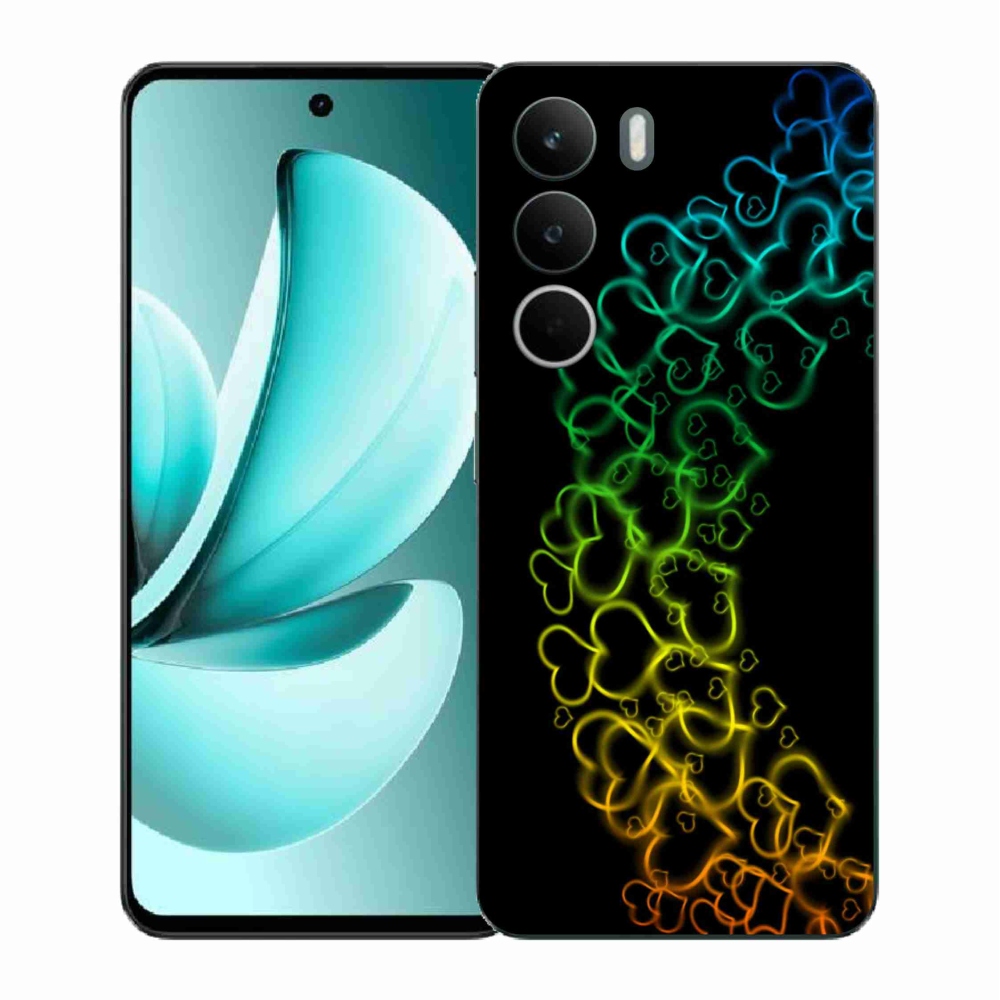 Zselés borító mmCase a Realme C71 készülékhez - színes szívek