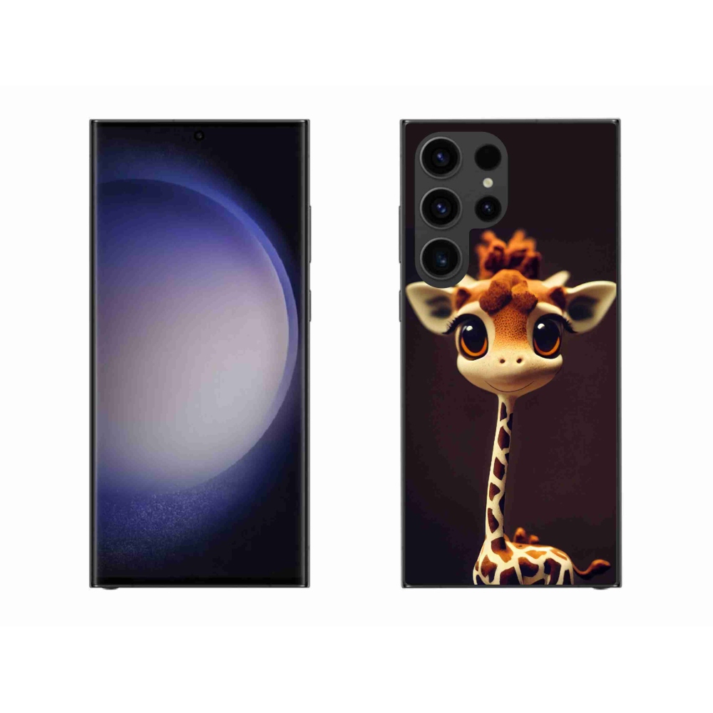 Zselés borítás mmCase Samsung Galaxy S23 Ultra 5G - kis zsiráfhoz