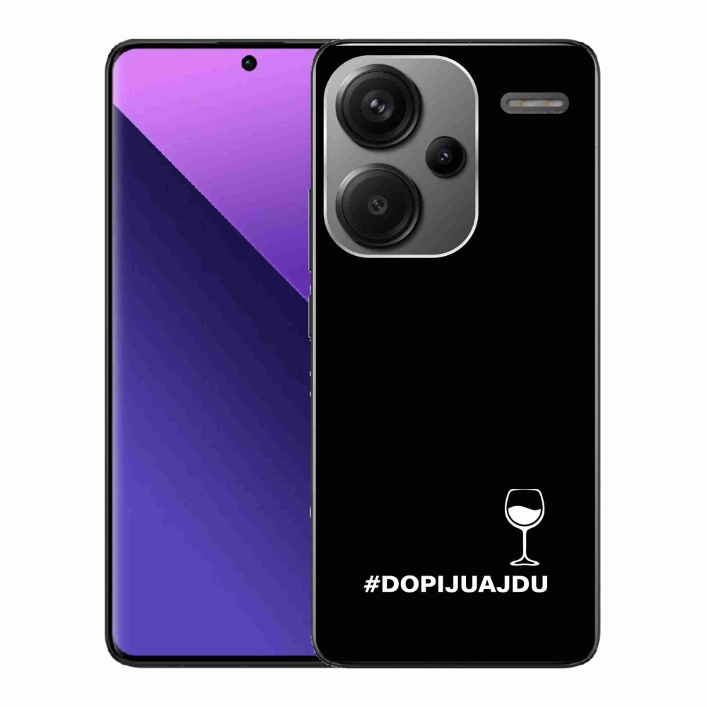 Gél borítás mmCase a Xiaomi Redmi Note 13 Pro+ 5G - bor motívum fekete háttérrel
