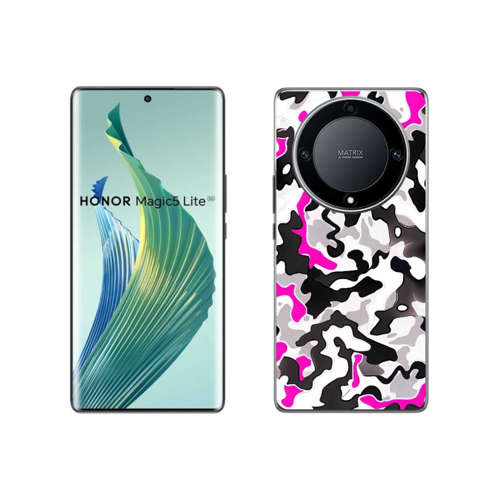Gél borítás mmCase a Honor Magic 5 Lite 5G számára - álcázó minta 5
