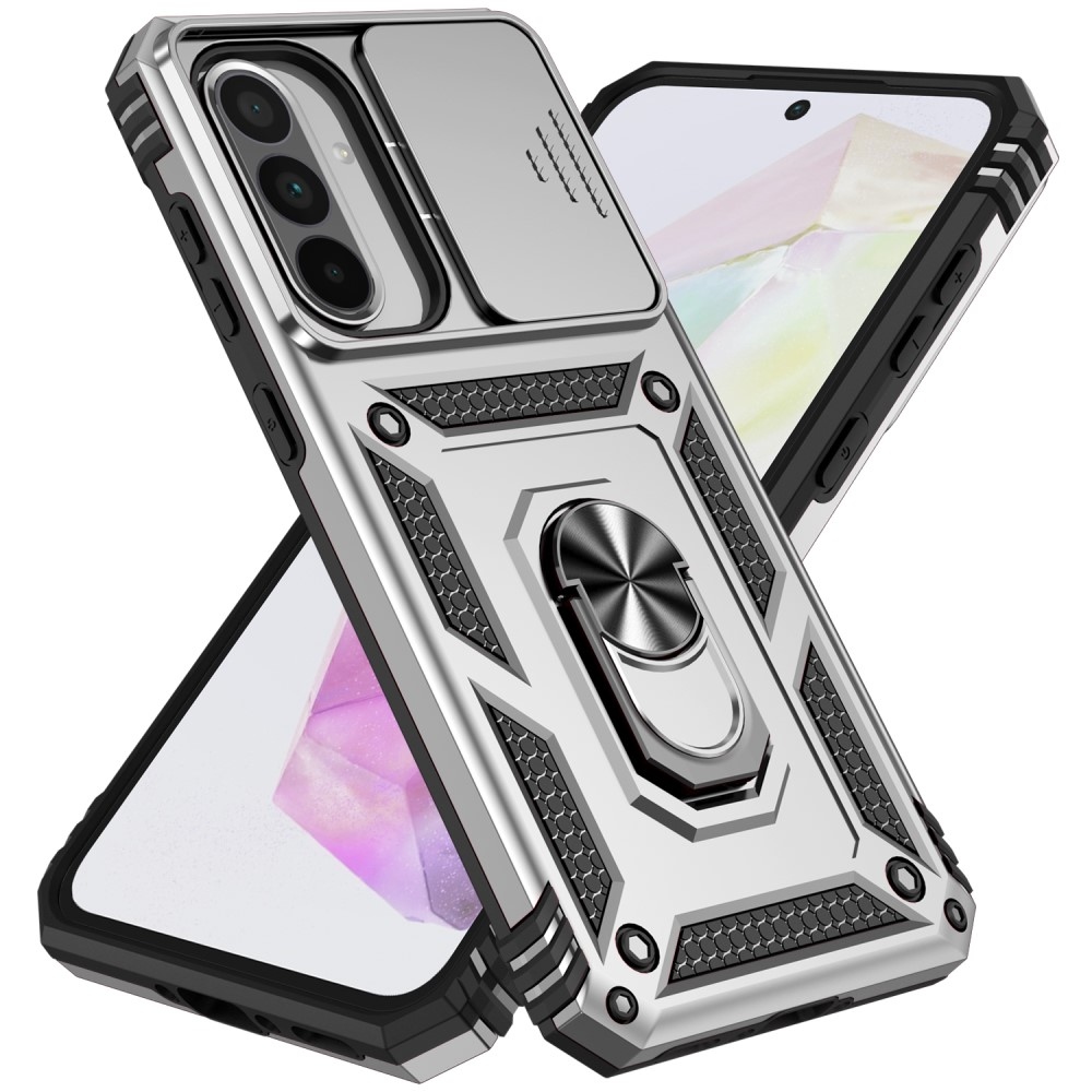 Gyűrűálló borítás Samsung Galaxy A36 5G készülékhez - ezüst