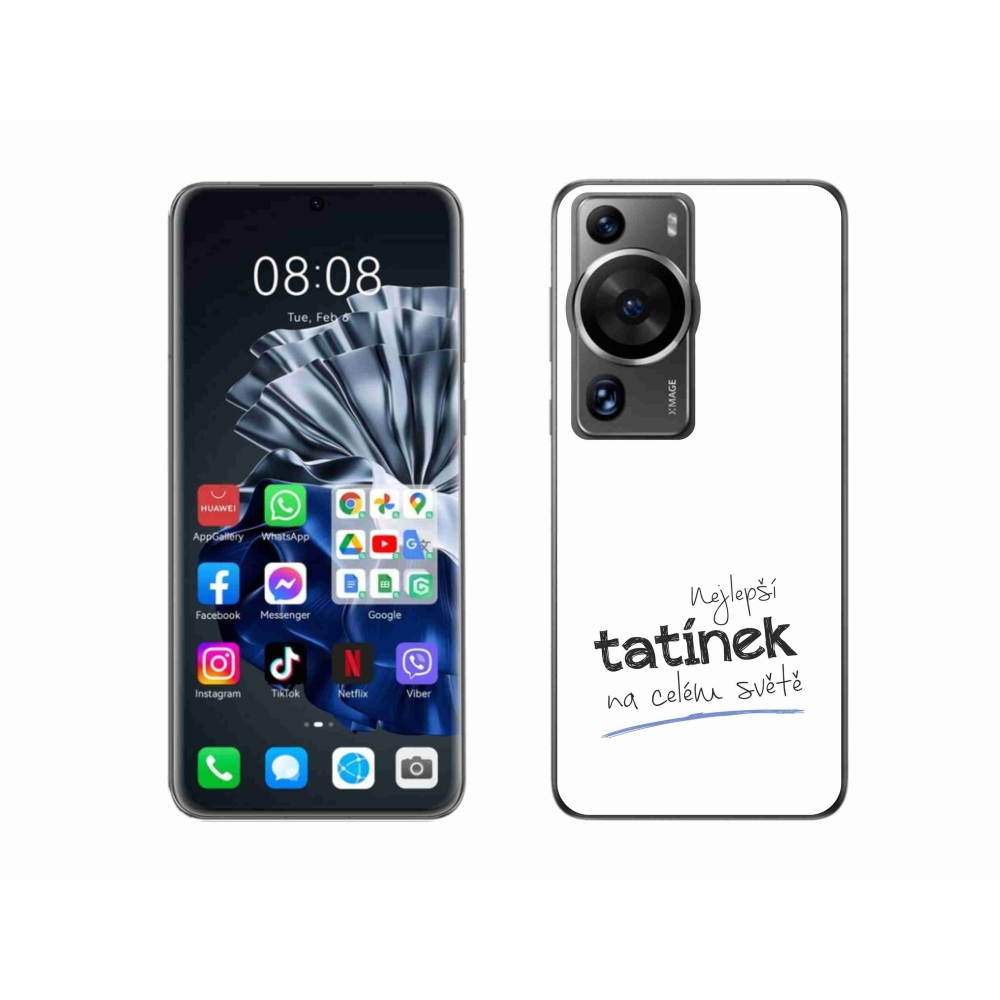 Gél borító mmCase a Huawei P60 Pro - legjobb apuci 4 fehér háttérrel