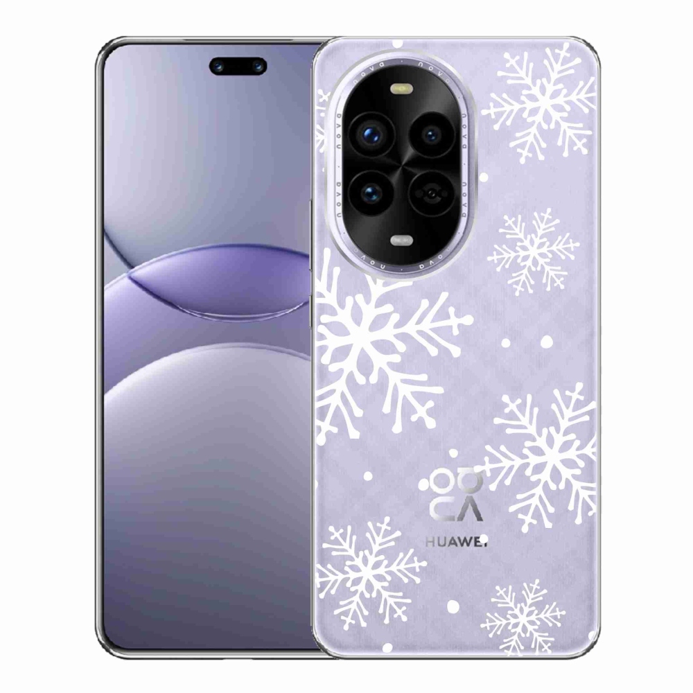 Gél borítás mmCase a Huawei Nova 13 Pro 5G-n - fehér pelyhek átlátszó háttéren