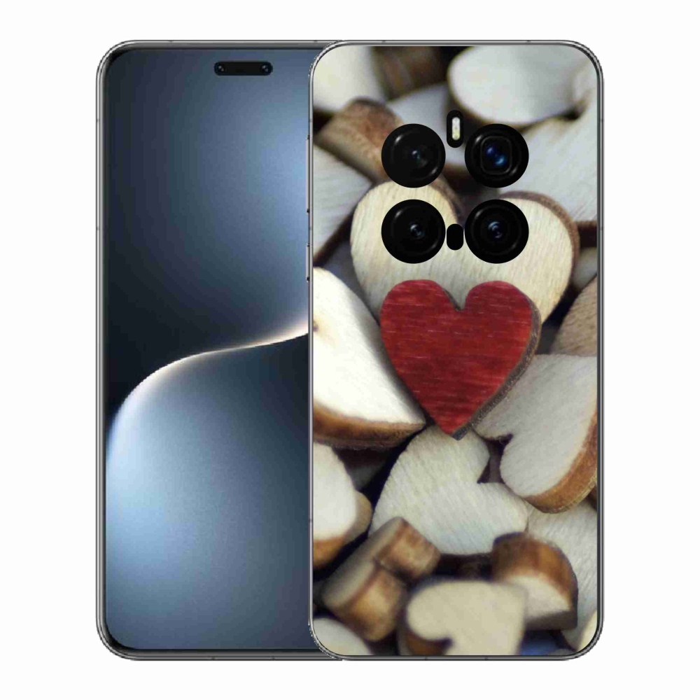 Zselés borítás mmCase a Honor Magic 7 Pro 5G készülékhez - gravírozott piros szív