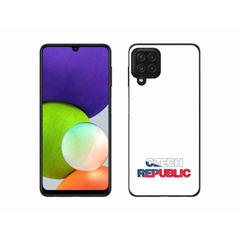 Gél borítás mmCase Samsung Galaxy A22 4G - Csehország fehér háttérrel
