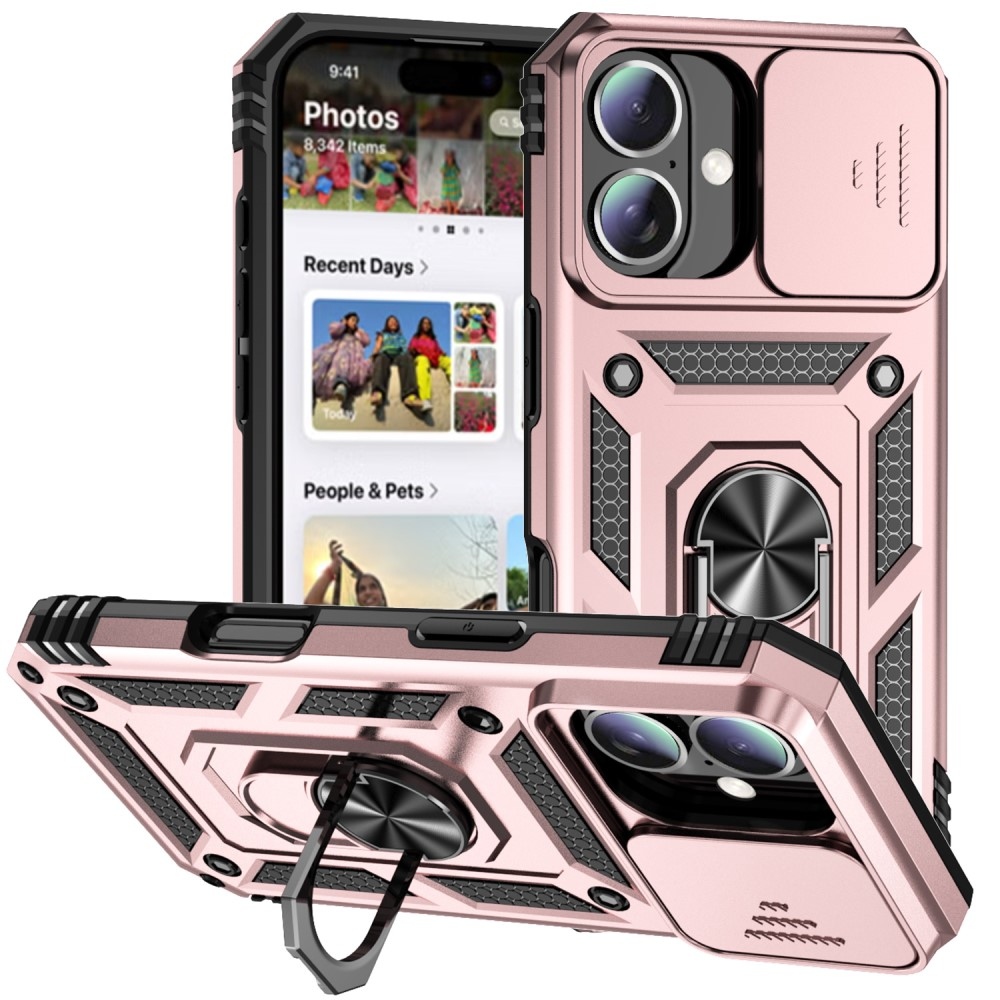 Tartós csúszóborítás iPhone 16 készülékhez - rózsaarany