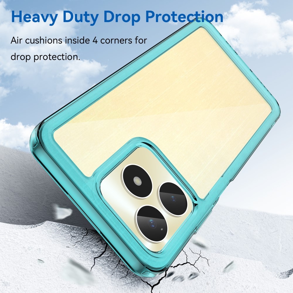 Gél tok fix hátlappal a Realme C51/C53 készülékhez - világoskék színben