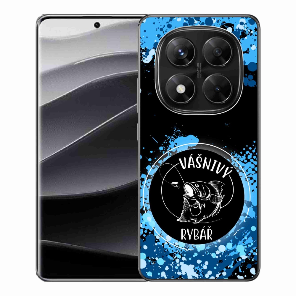 Gél borító mmCase a Xiaomi Redmi Note 14 Pro 5G/Poco X7 5G számára - szenvedélyes halász fekete háttérrel