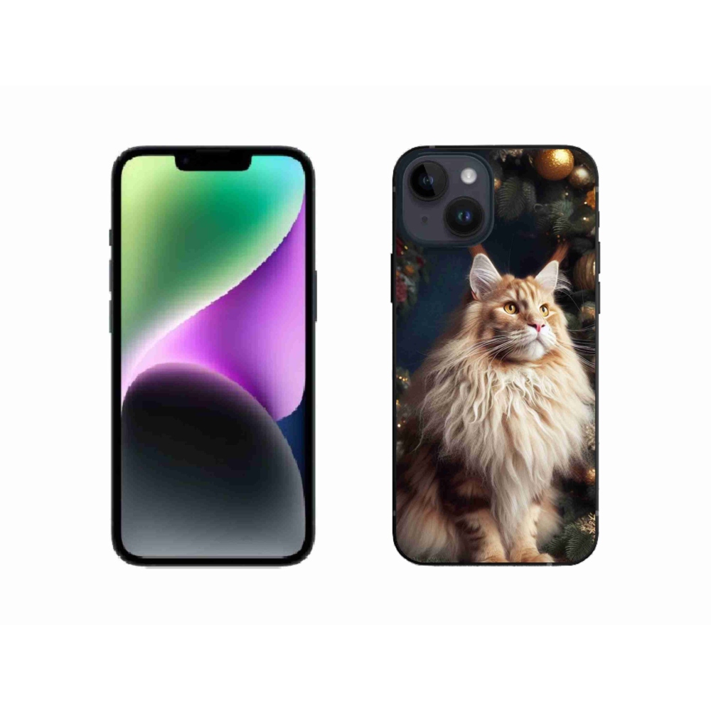 Zselés borítás mmCase iPhone 14 készülékhez - macska a fánál