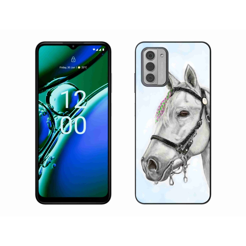 Zselés tok mmCase a Nokia G42 készülékhez - fehér ló 1
