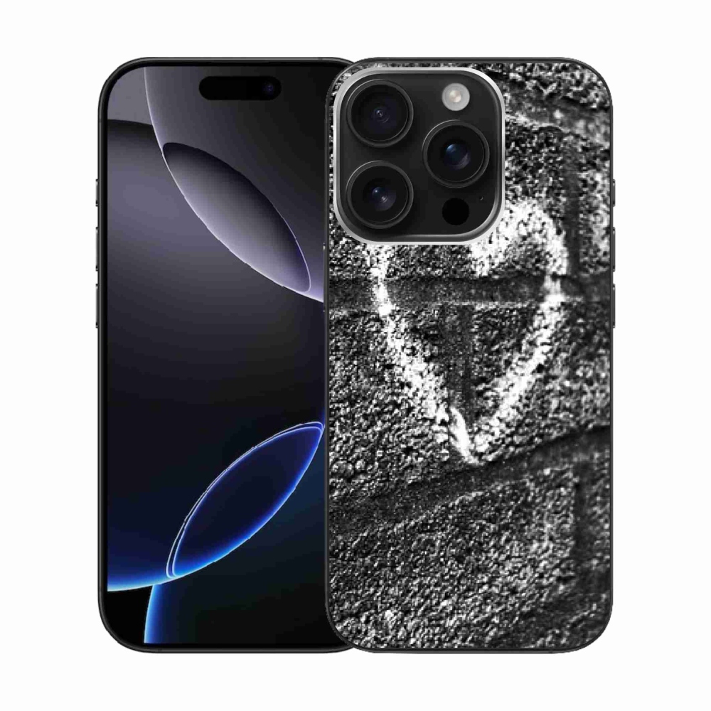 Zselés borítás mmCase iPhone 16 Pro készülékhez - szív a falon