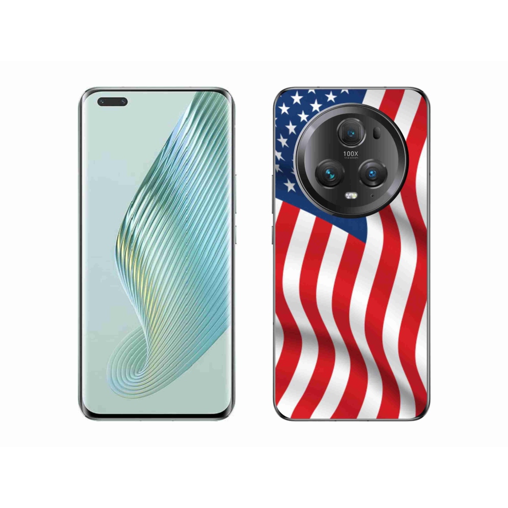 Gél borítás mmCase a Honor Magic 5 Pro 5G számára - amerikai zászló