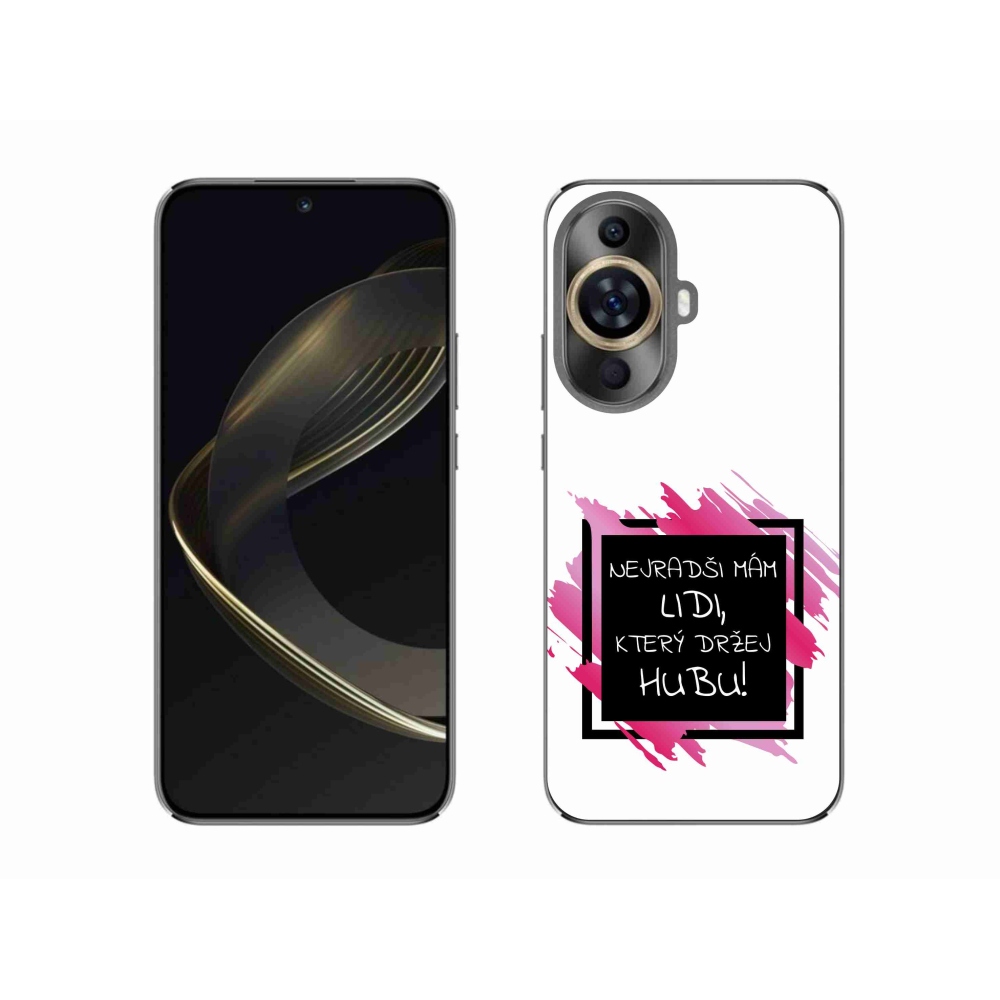 Gél borító mmCase a Huawei Nova 11-hez - vicces szöveg 7 fekete és fehér háttérrel